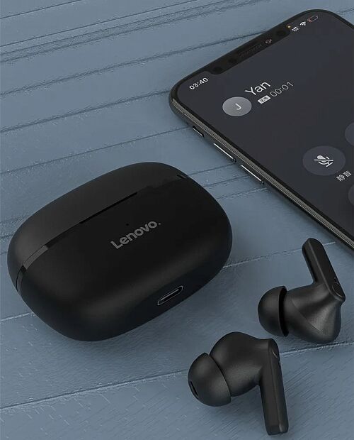 Беспроводные наушники Lenovo HT05 True Wireless Earbuds (Black) - 6